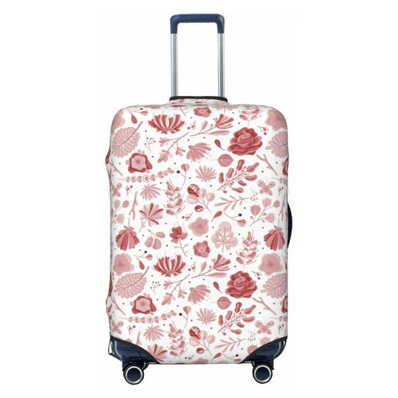 Wukai Flower Leaves Elastic Luggage Cover: Personalized Protection for Your Suitcase - Fits 19~29-inch, Washable & Durable Travel Companion-X-Large