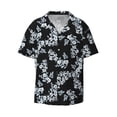 thumbnail image 1 of Wukai Flower Men's Casual Short-Sleeve Button Down Shirt - Lightweight Summer Dress Shirt for Daily Wear-4X-Large, 1 of 1