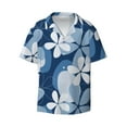 thumbnail image 1 of Wukai Flower Men's Casual Short-Sleeve Button Down Shirt - Lightweight Summer Dress Shirt for Daily Wear-Medium, 1 of 7