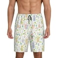 thumbnail image 1 of Wukai Flower Rabbit Men’s Short Pajama Pants With Pockets Soft Sleep Pj Shorts for Men-3X-Large, 1 of 6