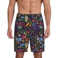 thumbnail image 1 of Wukai Flowers And Birds Men’s Short Pajama Pants With Pockets Soft Sleep Pj Shorts for Men-X-Large, 1 of 6