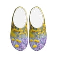 thumbnail image 1 of Wukai Flowers And Butterflies Print Women's Indoor Bedroom Slipper Slip On Shoes, Unisex House Shoes with Anti-Skid Sole for Men, Gift for Women Men-13, 1 of 7