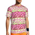 thumbnail image 1 of Wukai Flowers Print Men's Short-Sleeved Mesh T-Shirt,Quick-Dry Short Sleeve Workout T-Shirt-5X-Large, 1 of 8