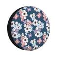 thumbnail image 1 of Wukai Flowers Print Spare Tire Cover for RV Trailer,Waterproof PVC Faux Leather Wheel Cover Fit for Truck,Trailer,RV,SUV,Camper and Most Vehicle-17 inch, 1 of 6