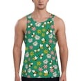 thumbnail image 1 of Wukai Flying Bees Print Men’s Workout Tank Top Sleeveless Muscle T shirt Gym Running Fitness Tank Top-Large, 1 of 7