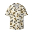 thumbnail image 1 of Wukai Flying Bees1 Men's Casual Short-Sleeve Button Down Shirt - Lightweight Summer Dress Shirt for Daily Wear-XX-Large, 1 of 7