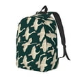 thumbnail image 1 of Wukai Flying Swans Durable Canvas Laptop Backpack,Adjustable Shoulder Straps,Water-Resistant,Large Capacity,Stylish Design, Fits 15-17in Laptops,Unisex for School,Office,Travel-Medium, 1 of 5