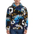 thumbnail image 1 of Wukai Football Print Men Hoodies Fleece Sweatshirts Long Sleeve Sweaters Pullover Fall Outfits Winter Clothes-Small, 1 of 7