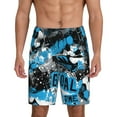 thumbnail image 1 of Wukai Football Time Men’s Short Pajama Pants With Pockets Soft Sleep Pj Shorts for Men-, 1 of 6