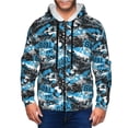 thumbnail image 1 of Wukai Football Time Print Men's Zip-Up Hoodie,Fleece Full-Zip Hoodie for Men, Hooded Sweatshirt-3X-Large, 1 of 5