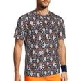 thumbnail image 1 of Wukai Forest Cute Owl Print Men's Short-Sleeved Mesh T-Shirt,Quick-Dry Short Sleeve Workout T-Shirt-4X-Large, 1 of 8