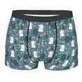 thumbnail image 1 of Wukai Forest Rabbit Print Men’s Underwear Breathable Boxer Briefs,&nbsp;Moisture Wicking & Breathable-Small, 1 of 7