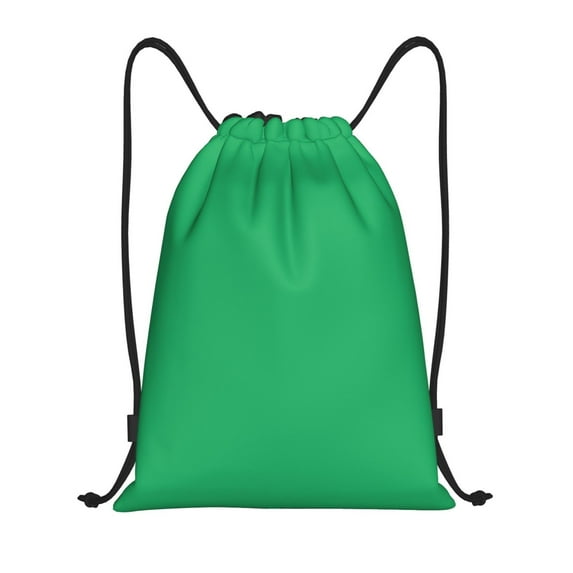 Wukai Forestgreen Drawstring Backpack Bag Sport Gym Sackpack Large Size String Backpack Cinch for Women Men-Small