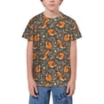 thumbnail image 1 of Wukai Fox And Mushroom Youth Unisex Short Sleeve T-Shirt for Boys, Girls, Teens, and Kids-Medium, 1 of 7