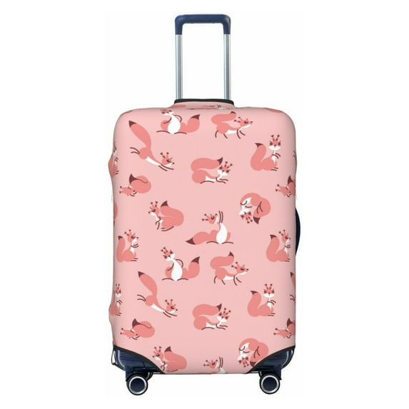 Wukai Fox Elastic Luggage Cover: Personalized Protection for Your Suitcase - Fits 19~29-inch, Washable & Durable Travel Companion-Large
