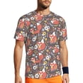 thumbnail image 1 of Wukai Foxes Print Men's Short-Sleeved Mesh T-Shirt,Quick-Dry Short Sleeve Workout T-Shirt-Medium, 1 of 8