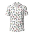 thumbnail image 1 of Vsdgher Boba Milk Tea Print Men's Short Sleeve Stretch Polo Shirt, Moisture-Wicking Performance Polo Shirt, 1 of 8