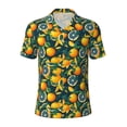 thumbnail image 1 of Wukai Fresh Orange Men’s Polo Shirts,Quick-Dry Athletic Shirt,Classic Fit Shirts-X-Large, 1 of 8