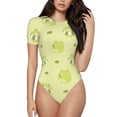 thumbnail image 1 of Naloa Cute Frog3 Women's Short-Sleeved Onesie, One-Piece Swimsuit for Parties, dates, clubs - Medium, 1 of 9