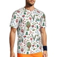 thumbnail image 1 of Wukai Frog and Forest Plants Print Men's Short-Sleeved Mesh T-Shirt,Quick-Dry Short Sleeve Workout T-Shirt-XX-Large, 1 of 8