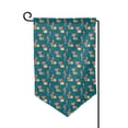 thumbnail image 1 of Wukai Frog and Mushrooms Print Garden Flag 12.5x18 Inch Double Sided Sun-resistant Rain-resistant, Wrinkle-resistant Colorfast(Only Flag), 1 of 1