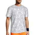 thumbnail image 1 of Wukai Fun Rabbit Print Men's Short-Sleeved Mesh T-Shirt,Quick-Dry Short Sleeve Workout T-Shirt-X-Large, 1 of 8