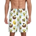 thumbnail image 1 of Wukai Funny Avocado In Mexican Clothes Men’s Short Pajama Pants With Pockets Soft Sleep Pj Shorts for Men-Large, 1 of 6