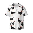 thumbnail image 1 of Wukai Funny Chicken Men's Casual Short-Sleeve Button Down Shirt - Lightweight Summer Dress Shirt for Daily Wear-Small, 1 of 7