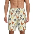 thumbnail image 1 of Wukai Funny Chicken Men’s Short Pajama Pants With Pockets Soft Sleep Pj Shorts for Men-Medium, 1 of 6
