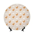 thumbnail image 1 of Wukai Funny Chicken Print Decorative Plate for Display,Bone China Decorative Plate, Ceramic Dinner Plate with Stand, Vertical Ceramic Plate-10in, 1 of 6