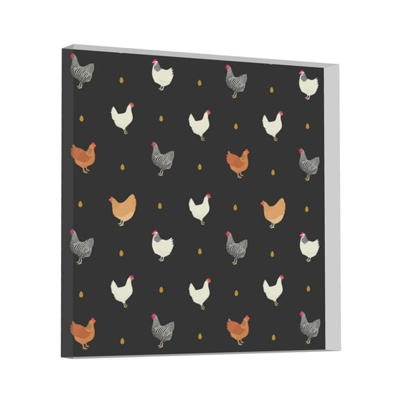 Wukai Funny Chicken Print Elegant Acrylic Gift Decorations Perfect for Weddings, Birthdays, Anniversaries, and Home Decor
