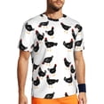 thumbnail image 1 of Wukai Funny Chicken Print Men's Short-Sleeved Mesh T-Shirt,Quick-Dry Short Sleeve Workout T-Shirt-4X-Large, 1 of 8