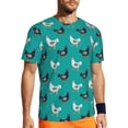 thumbnail image 1 of Wukai Funny Chicken Print Men's Short-Sleeved Mesh T-Shirt,Quick-Dry Short Sleeve Workout T-Shirt-Medium, 1 of 8