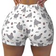 thumbnail image 1 of Wukai Funny Chicken Print Pack Biker Shorts for Women Yoga Workout Gym Running Scrunch Active Shorts-Medium, 1 of 8