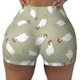 thumbnail image 1 of Wukai Funny Chicken Print Pack Biker Shorts for Women Yoga Workout Gym Running Scrunch Active Shorts-X-Large, 1 of 8