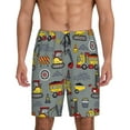 thumbnail image 1 of Wukai Funny Construction Men’s Short Pajama Pants With Pockets Soft Sleep Pj Shorts for Men-4X-Large, 1 of 6