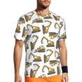 thumbnail image 1 of Wukai Funny Excavator Print Men's Short-Sleeved Mesh T-Shirt,Quick-Dry Short Sleeve Workout T-Shirt-X-Large, 1 of 8