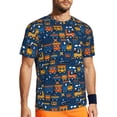 thumbnail image 1 of Wukai Funny Steam Train Print Men's Short-Sleeved Mesh T-Shirt,Quick-Dry Short Sleeve Workout T-Shirt-X-Large, 1 of 8