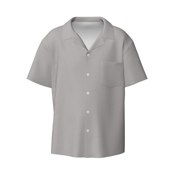 Wukai Gary Men's Casual Short-Sleeve Button Down Shirt - Lightweight Summer Dress Shirt for Daily Wear-XX-Large