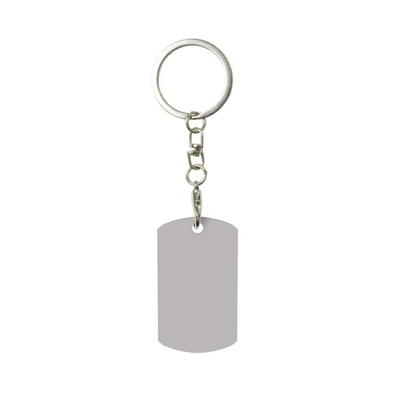 Wukai Gary Print Rectangular Metal Keychain: Sleek and Durable Key Ring for Securely Holding Keys Perfect for Everyday Use