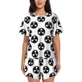 thumbnail image 1 of Wukai Gear Tools Women's Pajama Set,Short-Sleeve Top and Shorts with Elastic Waistband and Pockets for Loungewear, Yoga, and Casual Wear-XX-Large, 1 of 6