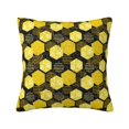 thumbnail image 1 of Wukai Geometric Pattern with Bee Premium Polyester Fleece Pillow Covers with Hidden Zipper Closure,Luxuriously Soft and Durable-26"x26", 1 of 7