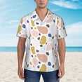 thumbnail image 1 of Wukai Geometric Spots Men's Hawaiian Shirt Short Sleeve Casual Button Down Summer Beach Aloha Shirt Tropical Print Holiday Party, 1 of 1