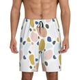 thumbnail image 1 of Wukai Geometric Spots Men’s Short Pajama Pants With Pockets Soft Sleep Pj Shorts for Men-3X-Large, 1 of 6