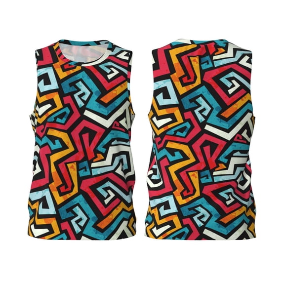 Wukai Geometry Men’s Basketball JerseyX-Large