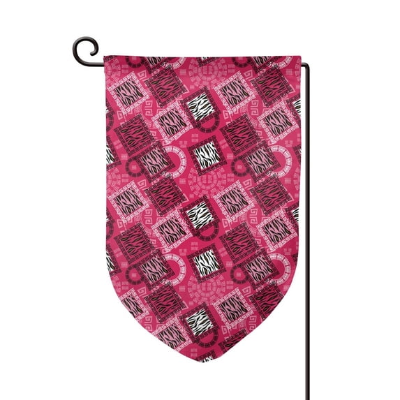 Wukai Geometry Print Garden Flag 12.5x18 Inch Double Sided Sun-resistant Rain-resistant, Wrinkle-resistant Colorfast(Only Flag)