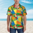 thumbnail image 1 of Wukai German Shepherd Dog Men's Hawaiian Shirt Short Sleeve Casual Button Down Summer Beach Aloha Shirt Tropical Print Holiday Party, 1 of 8