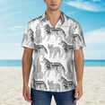thumbnail image 1 of Wukai German Shepherd Dog Men's Hawaiian Shirt Short Sleeve Casual Button Down Summer Beach Aloha Shirt Tropical Print Holiday Party, 1 of 8