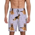 thumbnail image 1 of Wukai German Shepherd Dog Men’s Short Pajama Pants With Pockets Soft Sleep Pj Shorts for Men-Medium, 1 of 6