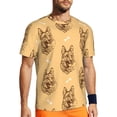 thumbnail image 1 of Wukai German Shepherd Dog Print Men's Short-Sleeved Mesh T-Shirt,Quick-Dry Short Sleeve Workout T-Shirt-Medium, 1 of 8